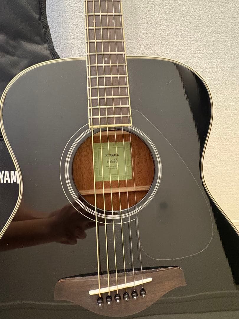 u*1様 YAMAHA FS820 アコースティックギター ブラック ソフトケー
