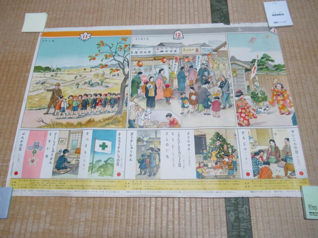 希少 昭和35年発行 小学校教材◆大阪集画堂 文部省社会・理科『せいかつこよみ』