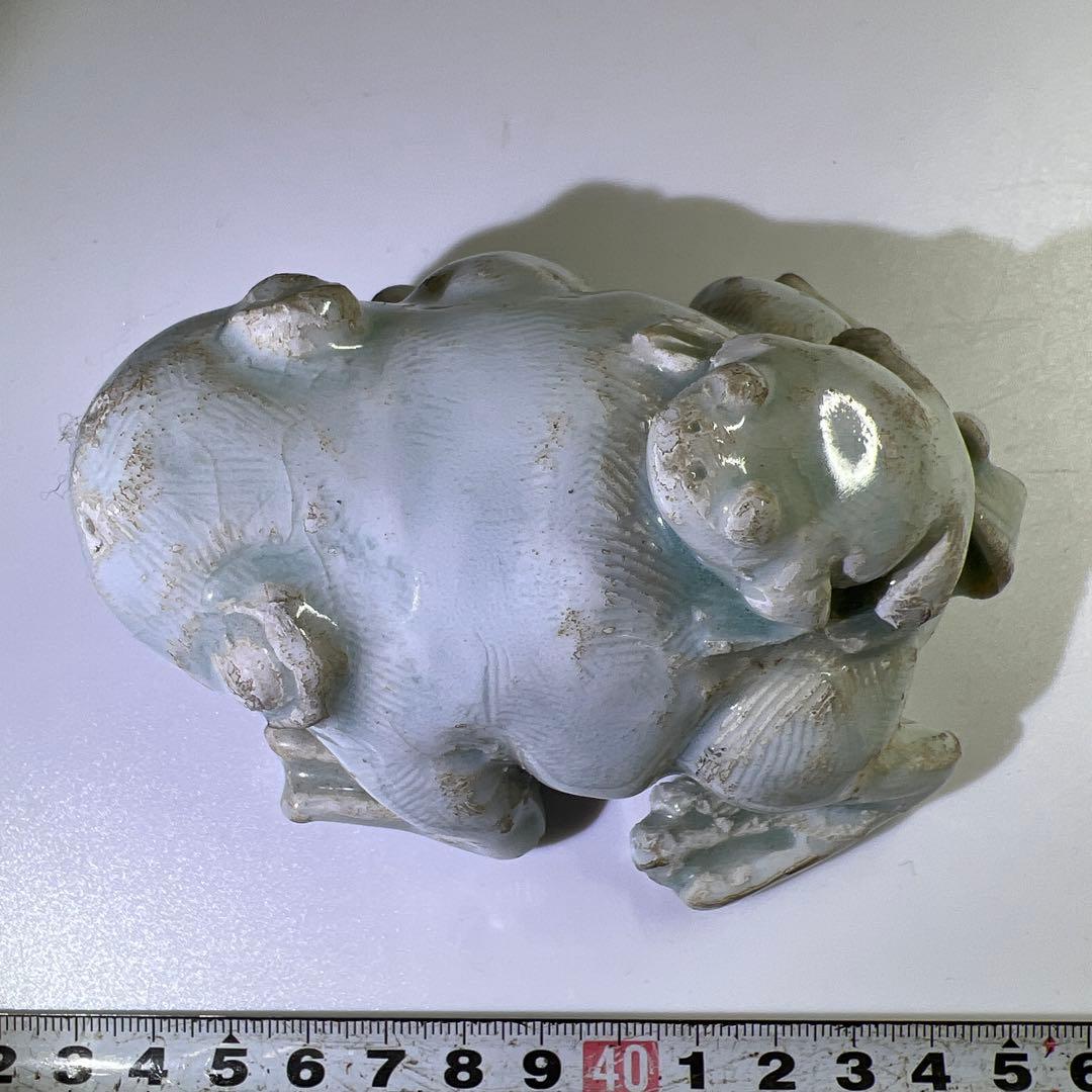 中国宋時代　影青カエル水滴　幅約11㎝　東Y7-0715⭐︎2F タエサ