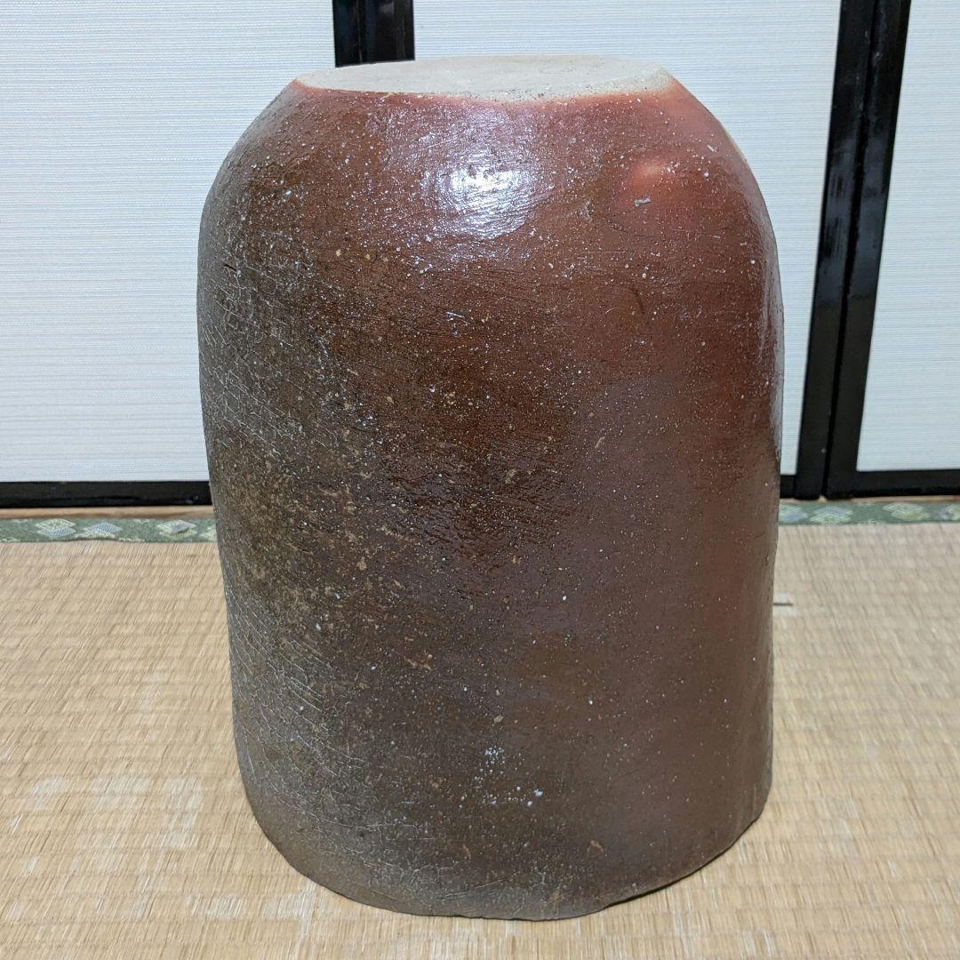 備前焼 メダカ鉢 大型花器 花生 水瓶 水甕 水槽 花瓶 花入 フラワーベース