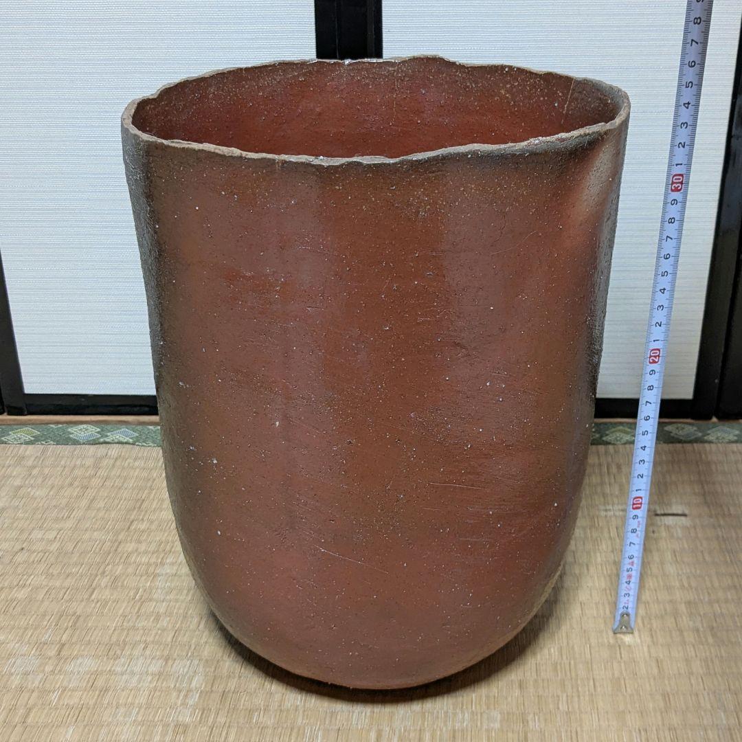 備前焼 メダカ鉢 大型花器 花生 水瓶 水甕 水槽 花瓶 花入 フラワーベース