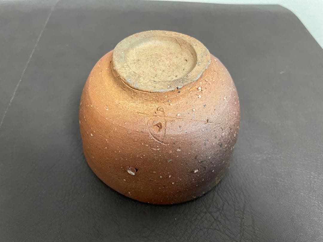 藤原建　備前緋襷茶盌　共箱　栞　備前焼　茶碗　茶道具