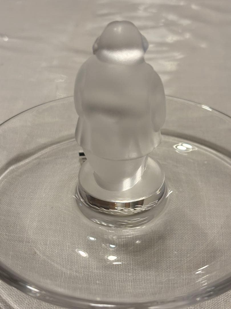 LALIQUE ガラス皿 フロスト彫刻