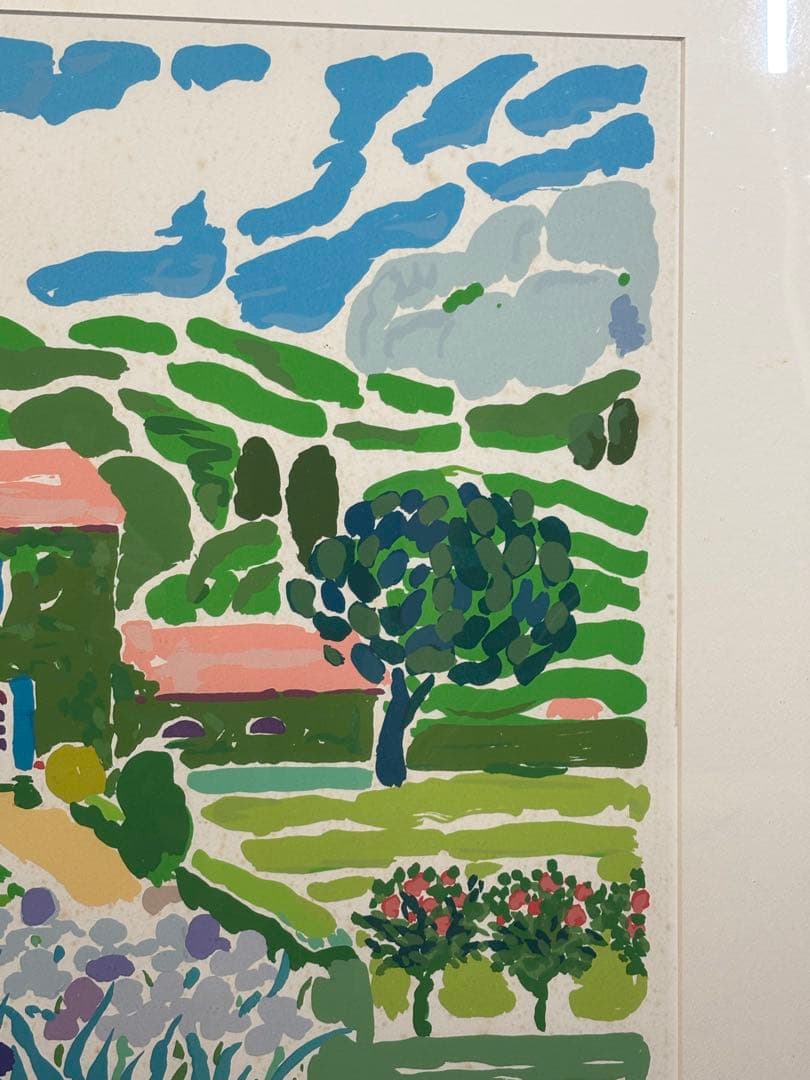 真作　ジョン・ボッチ プログアンスの風景リトグラフ176/275 大判