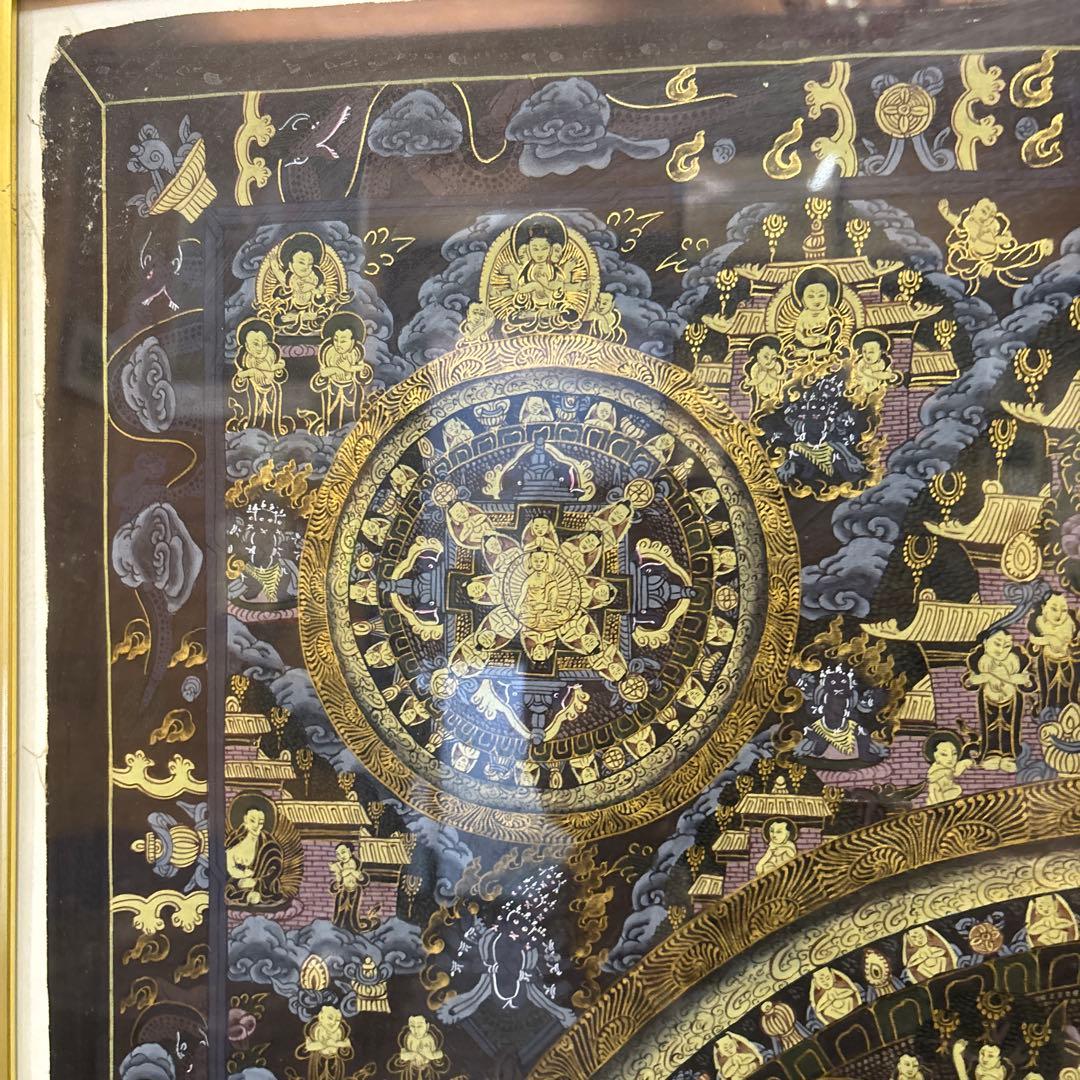 仏教曼荼羅アート 大きなフレーム　曼荼羅