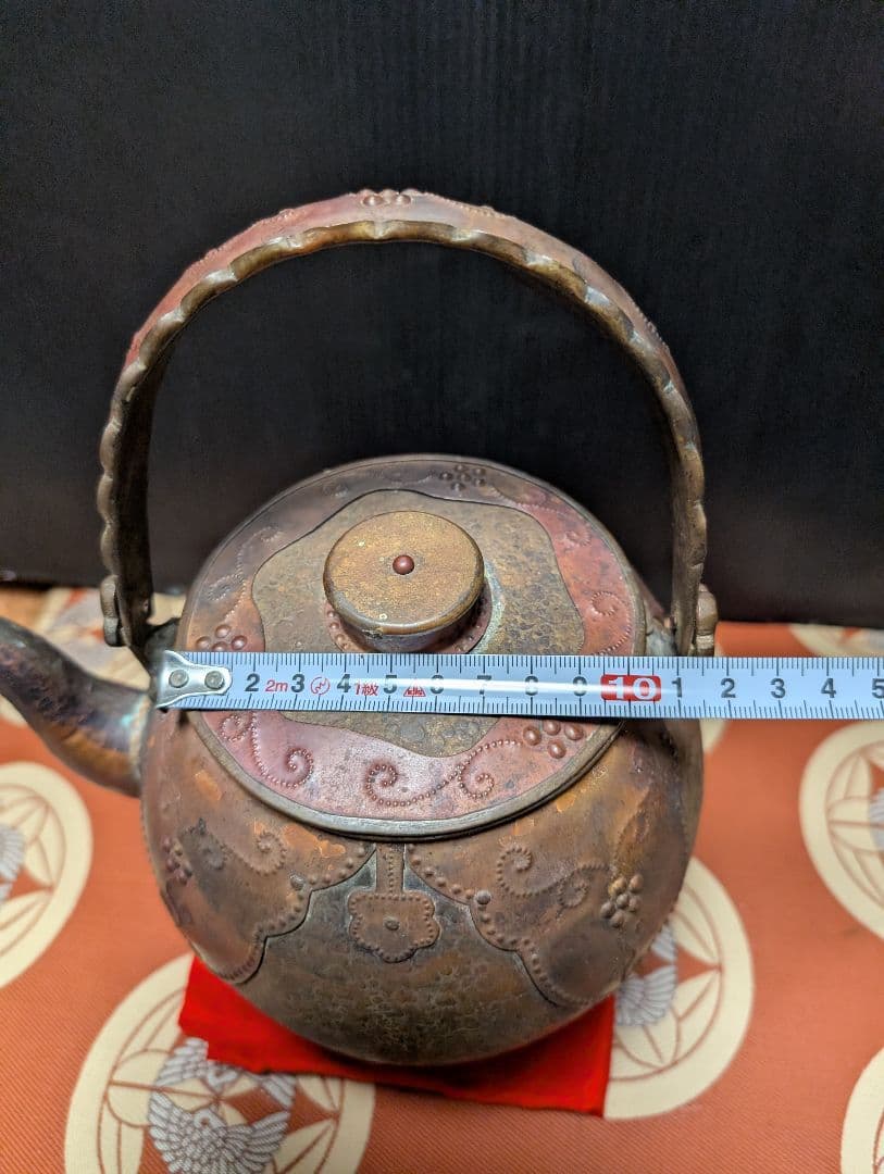 銅製装飾薬缶アンティック 約20cm貴重品