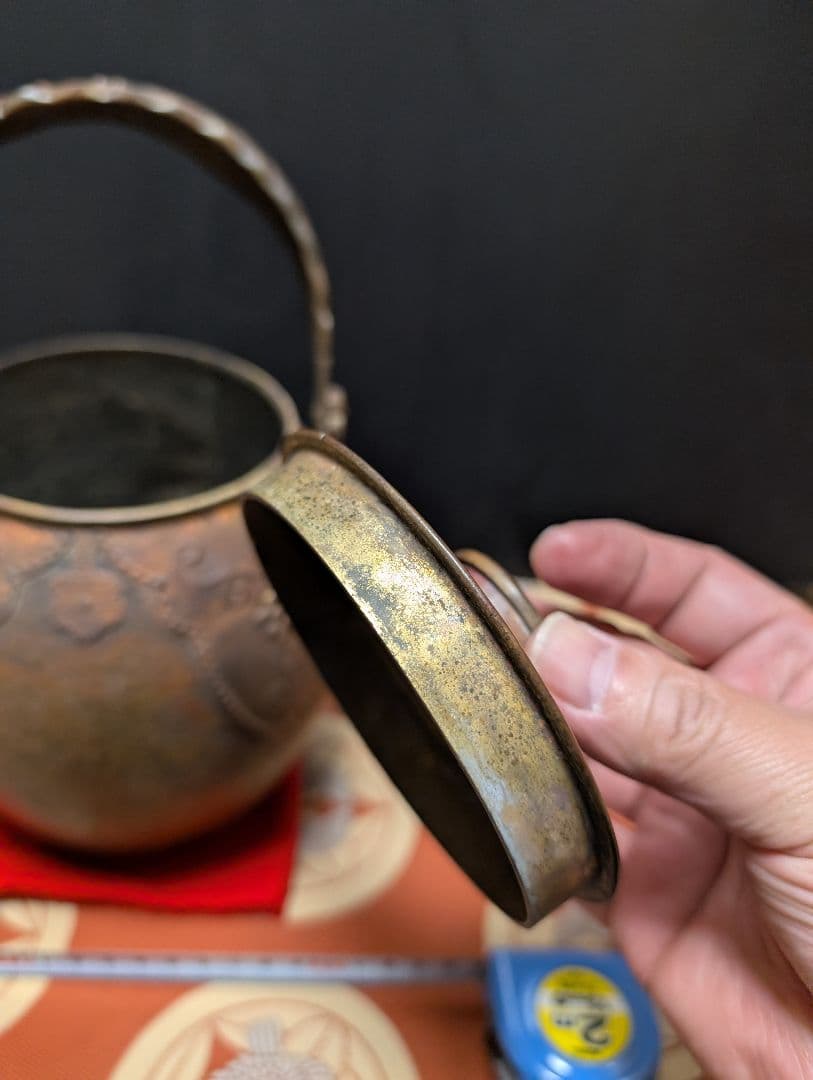 銅製装飾薬缶アンティック 約20cm貴重品