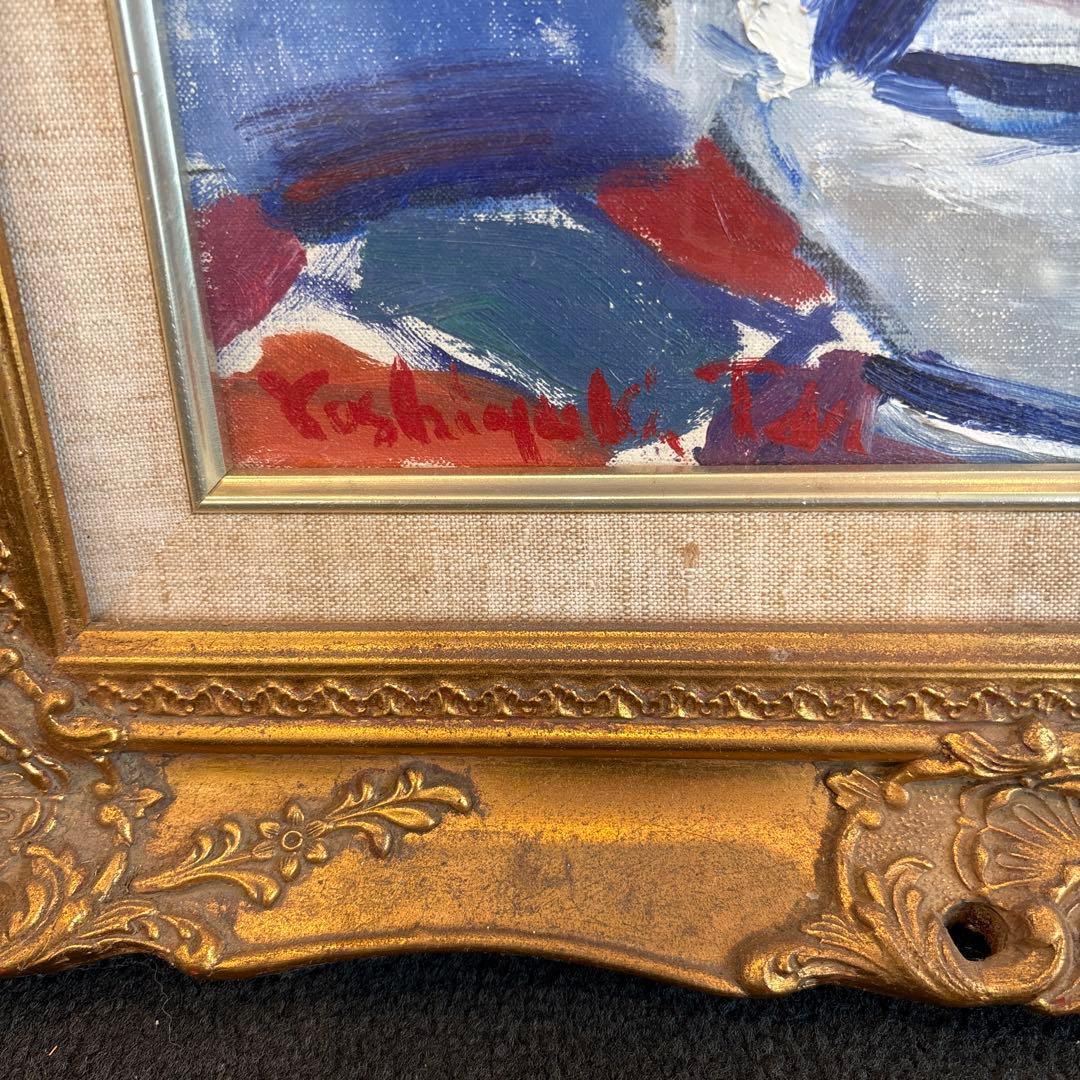 丹良行　『薔薇』 油絵　油彩画　6号　絵画