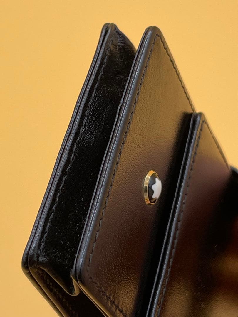 モンブラン MONTBLANC　3本差しレザーペンケース（ブラック）