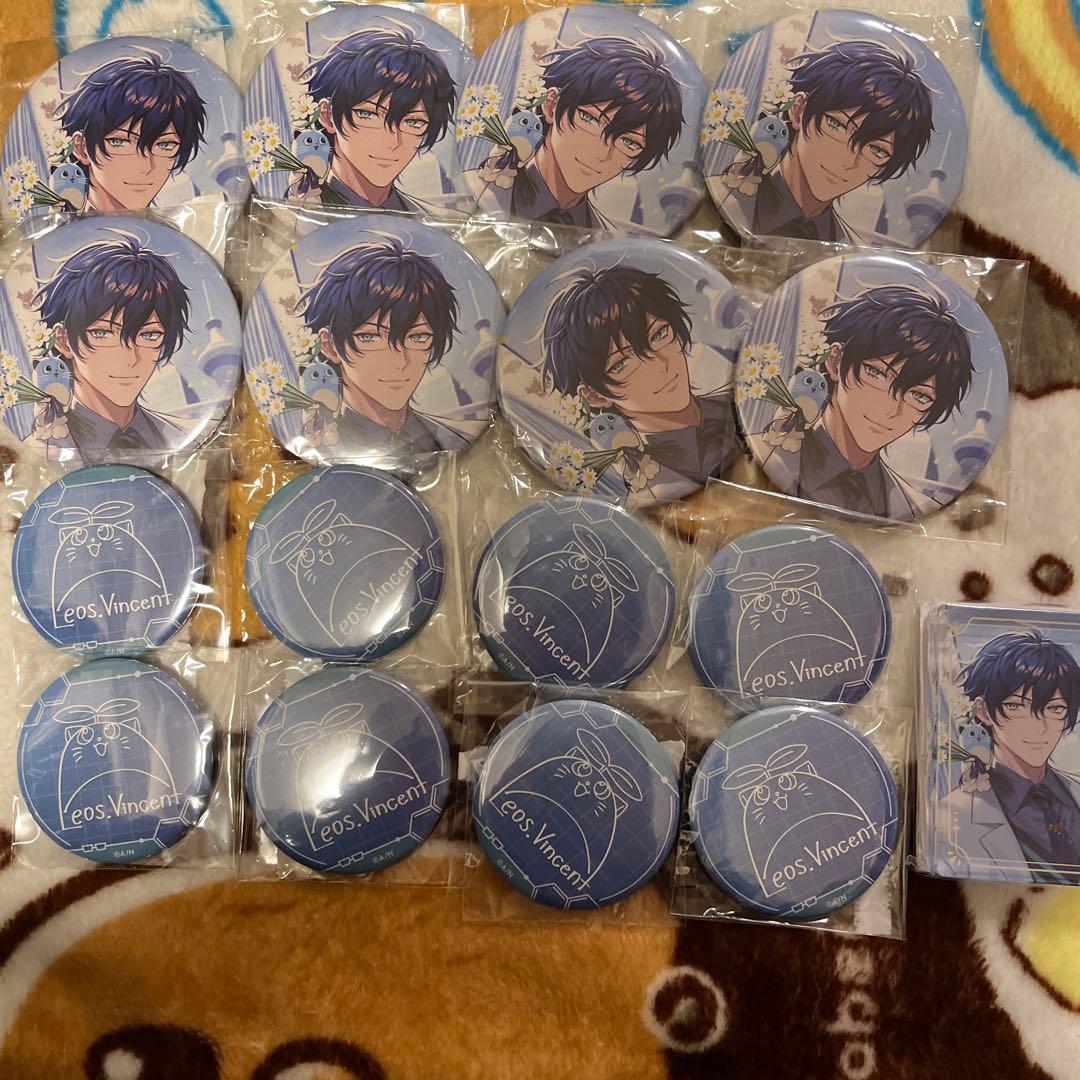 レオス・ヴィンセント誕生日グッズ2024 缶バッチ8点セット　アクリルブロック