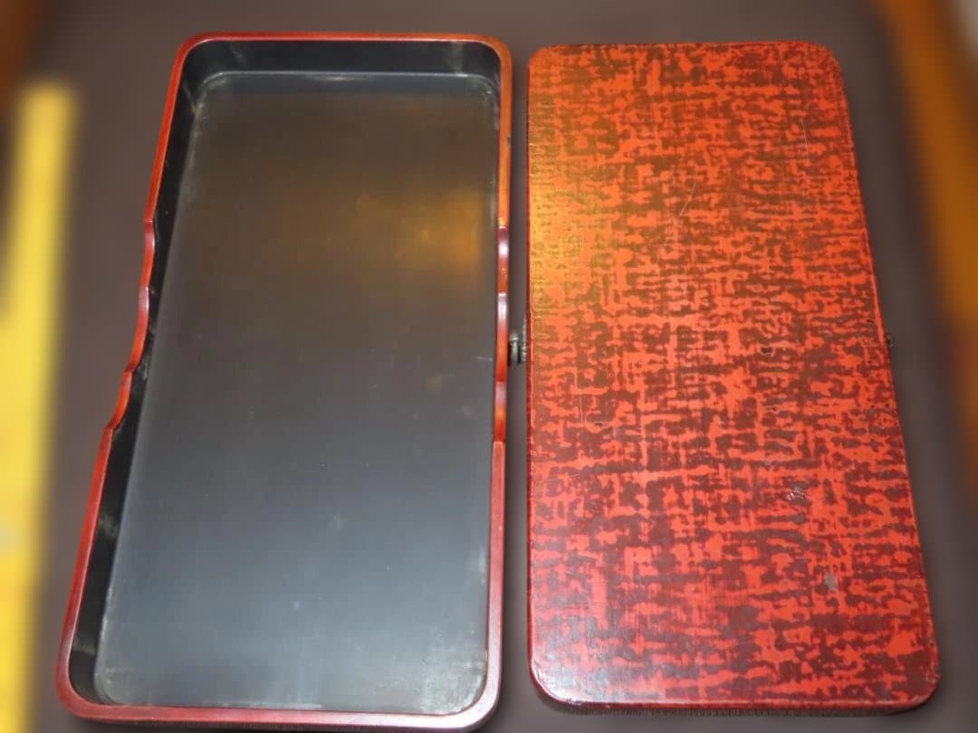 時代漆工芸【寸松堂 佐藤宗岳 造】共箱附・花鳥図　鎌倉彫文箱・蓋物 伝統工芸