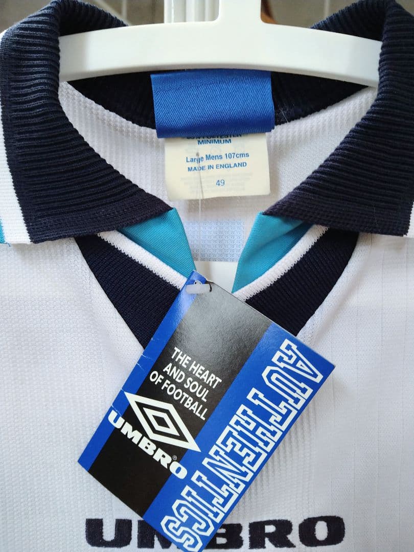 タグ付き未使用【UMBRO】イングランド代表96（H）#17 McMANAMAN