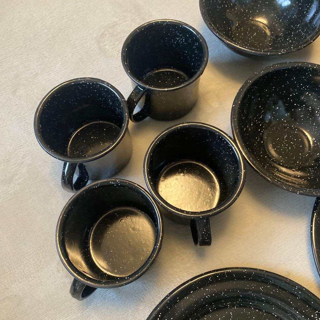 新品未開封★メキシコ　CINSA ホーロー　カップ　プレート　12個セット