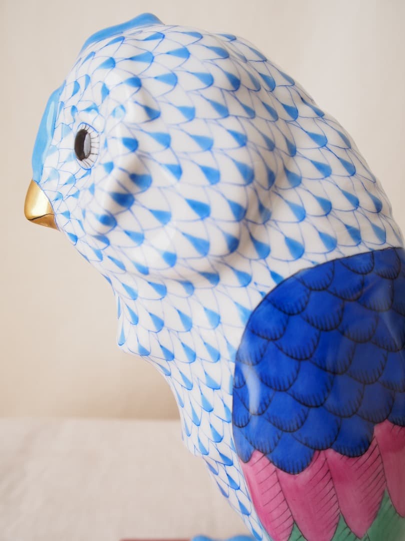 ヘレンド　Herend 梟(フクロウ)　ハンドペイント　フィギュリン　置物