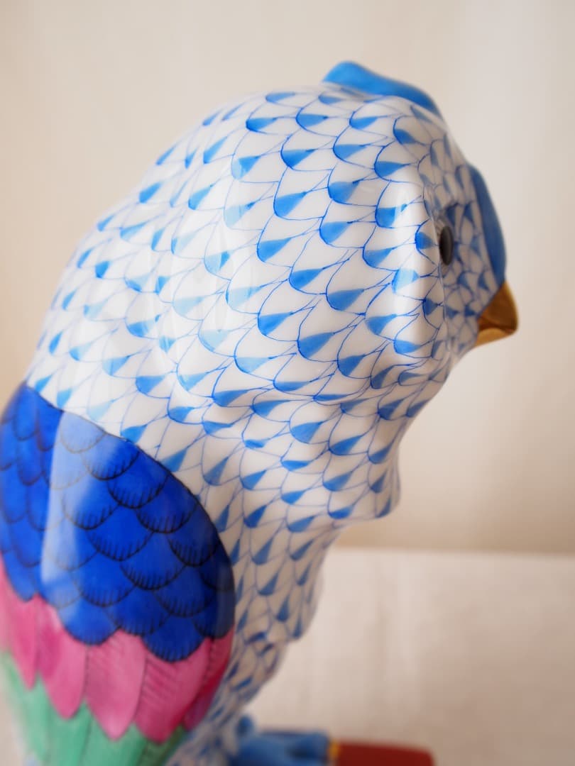 ヘレンド　Herend 梟(フクロウ)　ハンドペイント　フィギュリン　置物