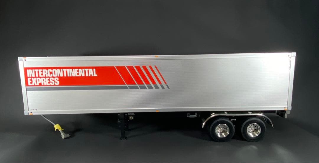 タミヤ 1/14 トレーラートラック用 パネルバン セミトレーラー完成品、中古