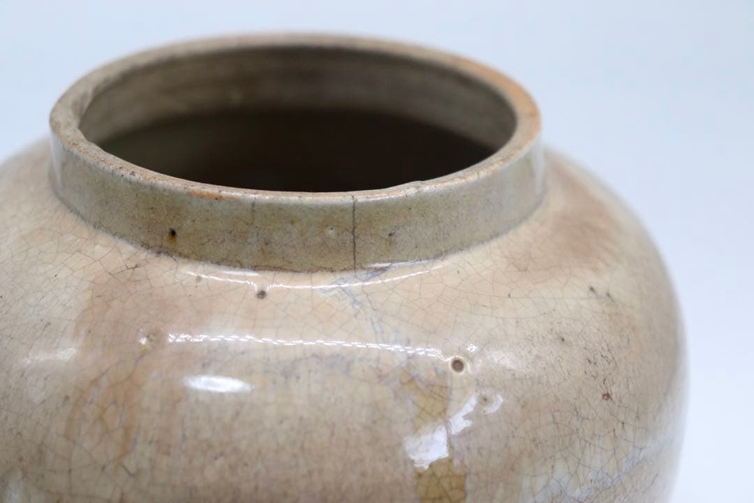 中国　清時代　哥釉壺　送料込み0807