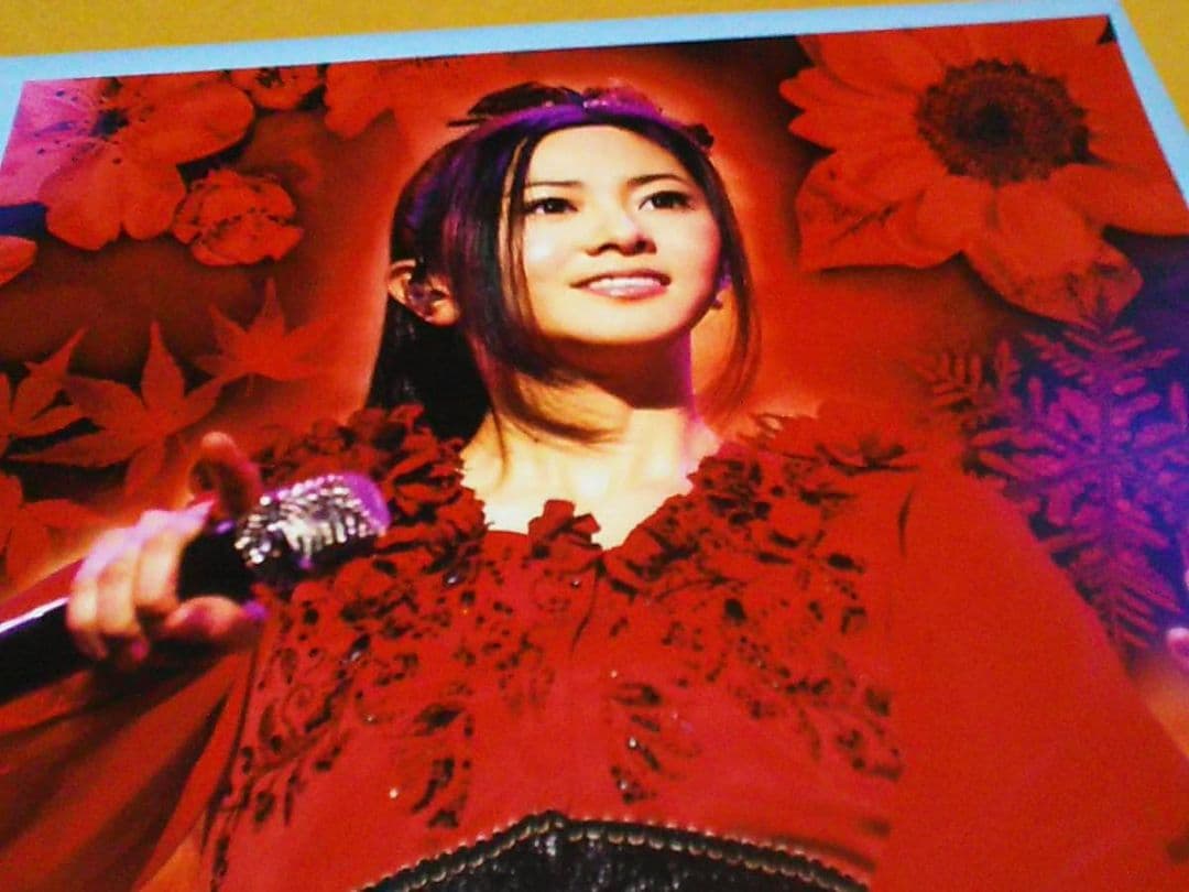 直筆サイン入り倉木麻衣ビッグブロマイド写真Red it beシングルコレクション