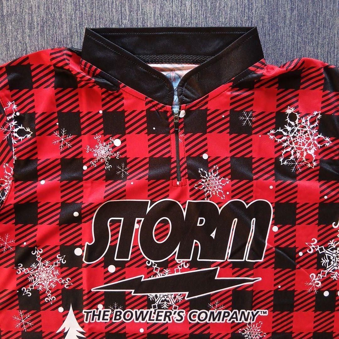 ✨新品✨ボウリングウェア　サイズXL　ストーム　レッド　トナカイ　雪　チェック