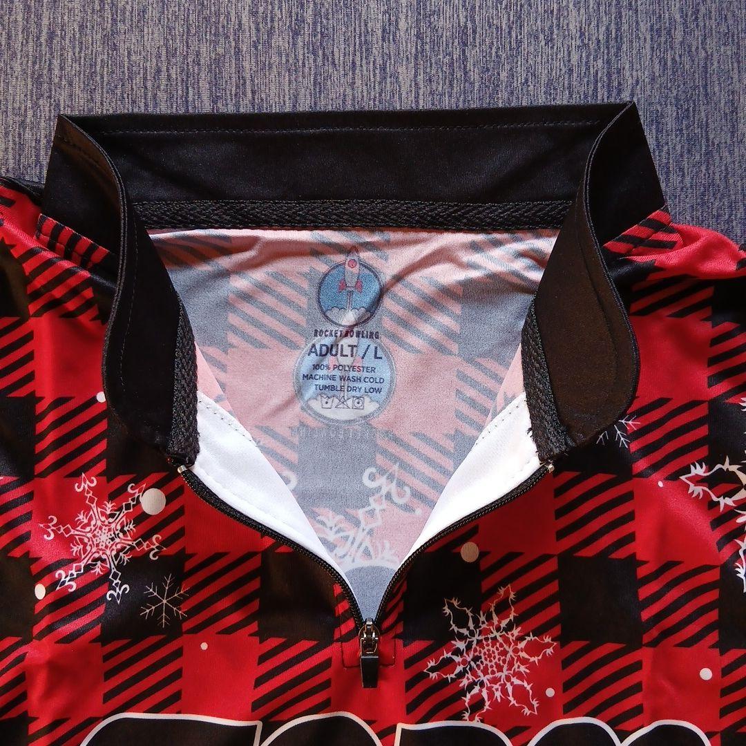 ✨新品✨ボウリングウェア　サイズXL　ストーム　レッド　トナカイ　雪　チェック