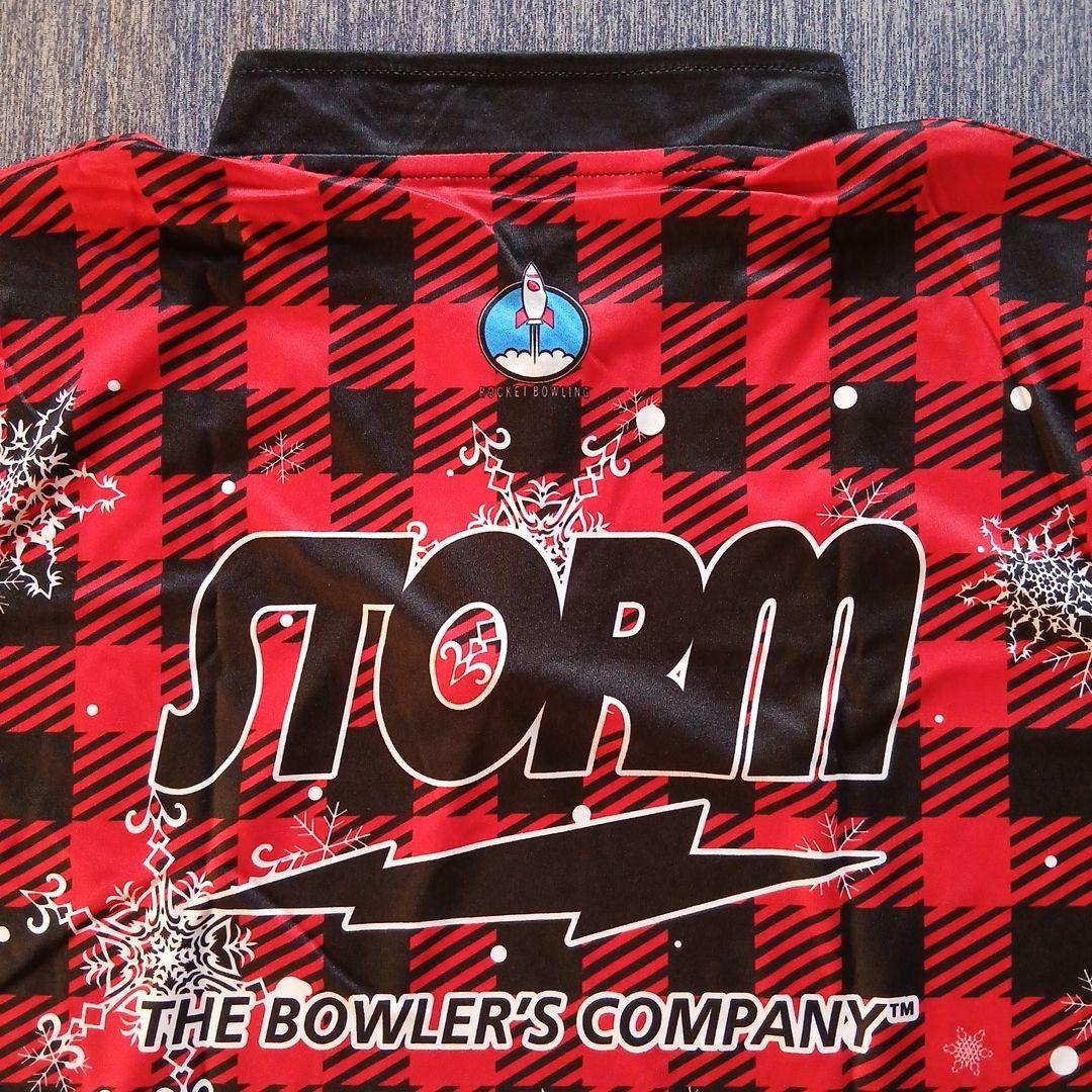✨新品✨ボウリングウェア　サイズXL　ストーム　レッド　トナカイ　雪　チェック