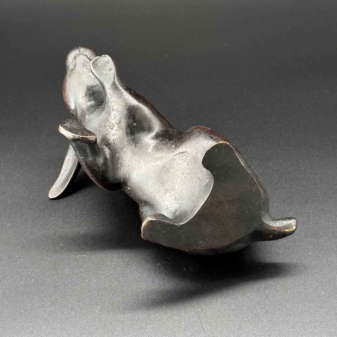 銅　うさぎ　置物