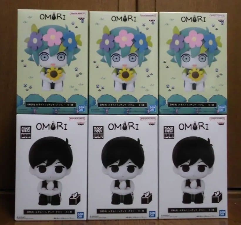OMORI おすわりフィギュア オモリ×３ バジル×３ 計６体セット 新品