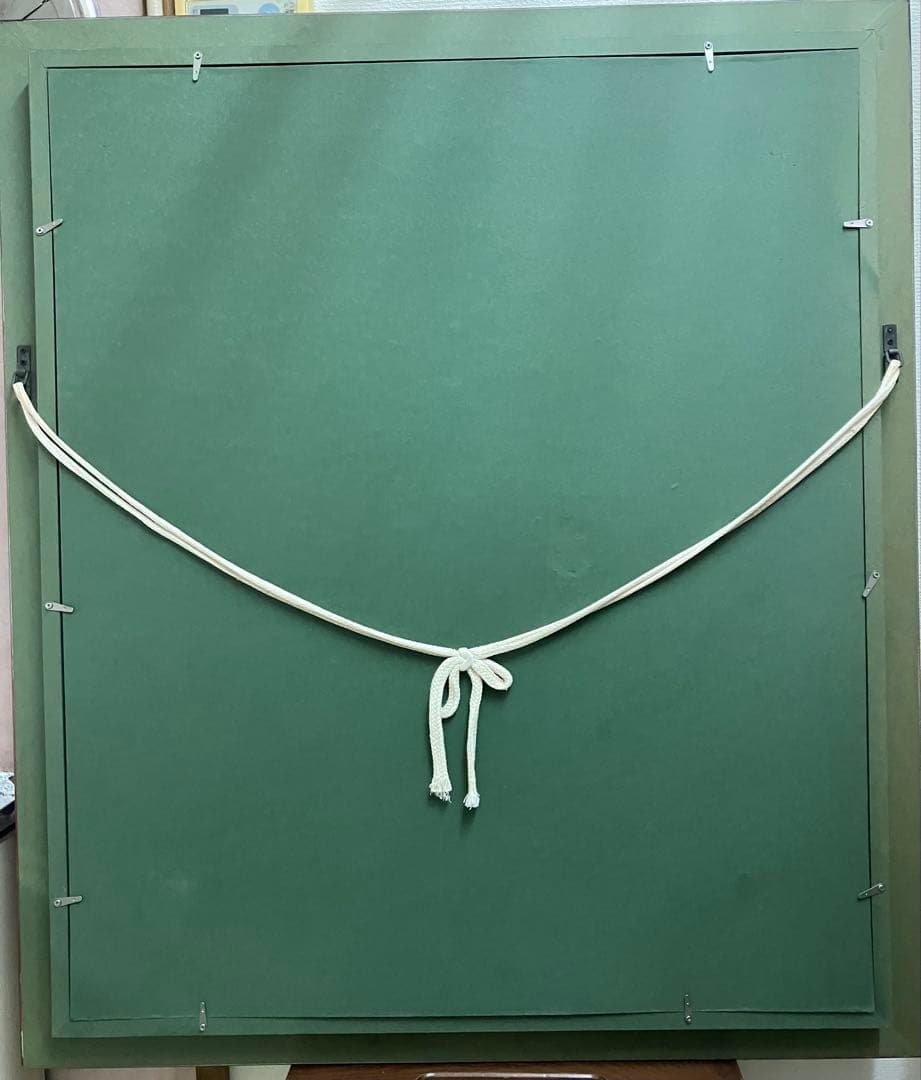 永原達郎「縁台佳人」1993年作 F20号 ※サイン有り