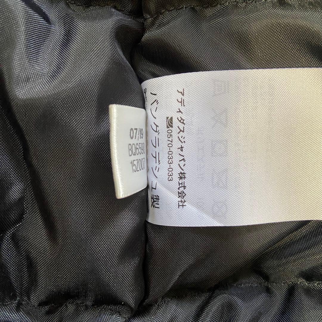 アディダス ブラック ダウン ベンチコート 黒 メンズM ホームクリーニング可