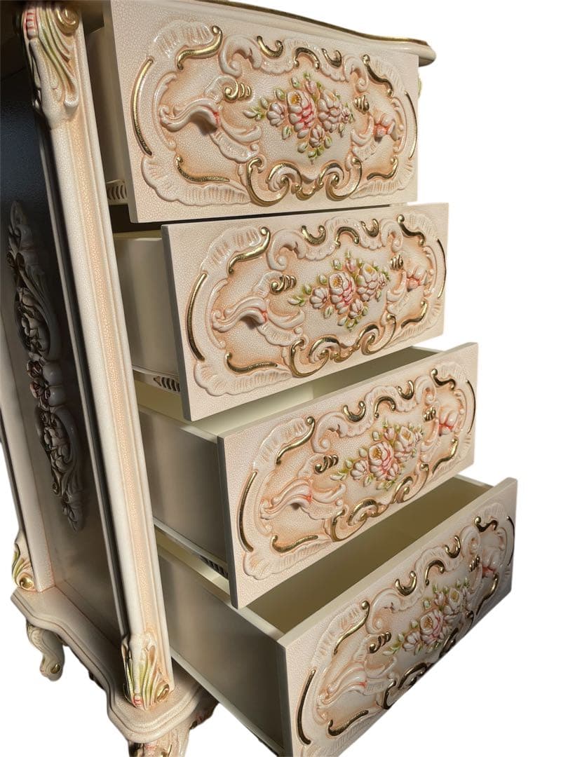 ロココ調 4段チェスト 猫脚 西洋家具