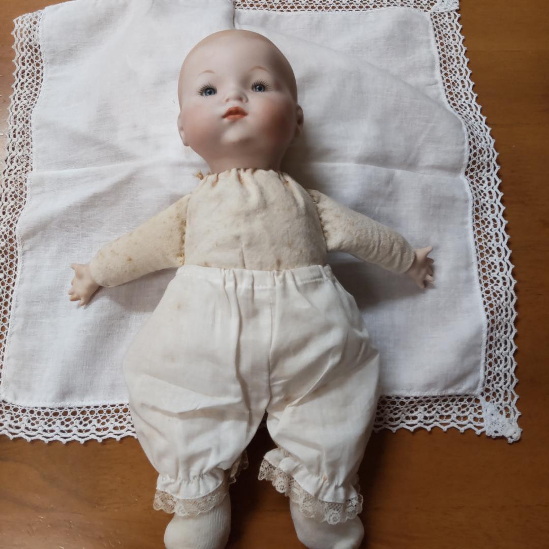 アーモンドマルセルタイプ　ベビードール　アンティーク風　人形　ブロカント　蚤の市