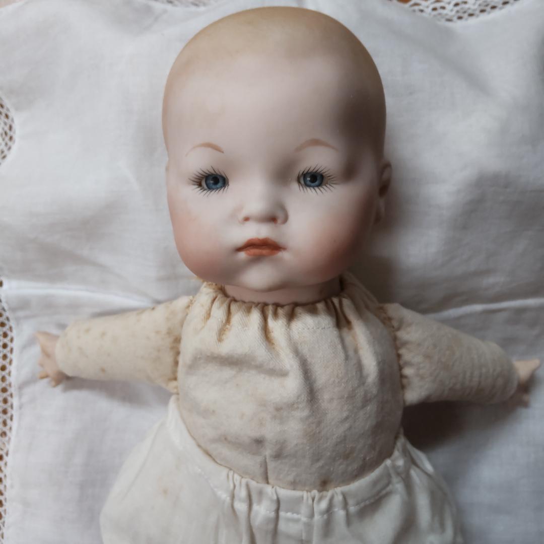 アーモンドマルセルタイプ　ベビードール　アンティーク風　人形　ブロカント　蚤の市