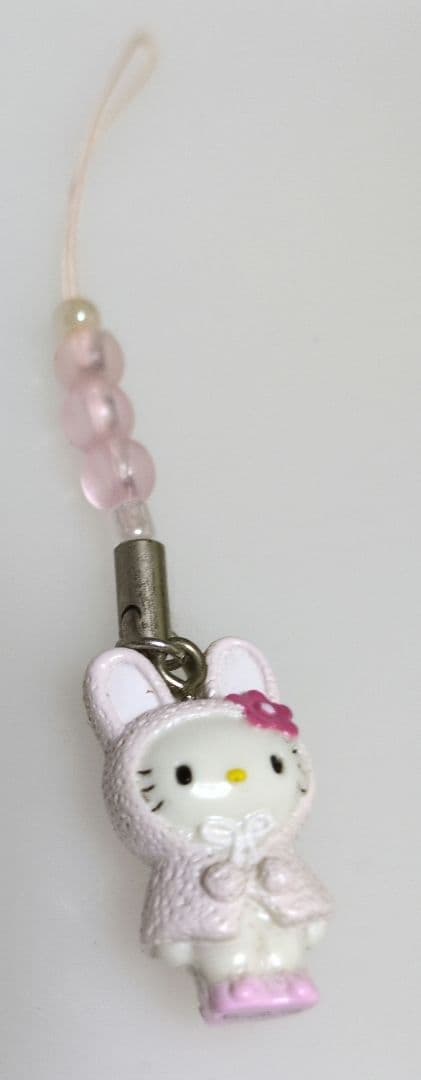 d*3様 ハローキティ ストラップ ピンク　うさぎ