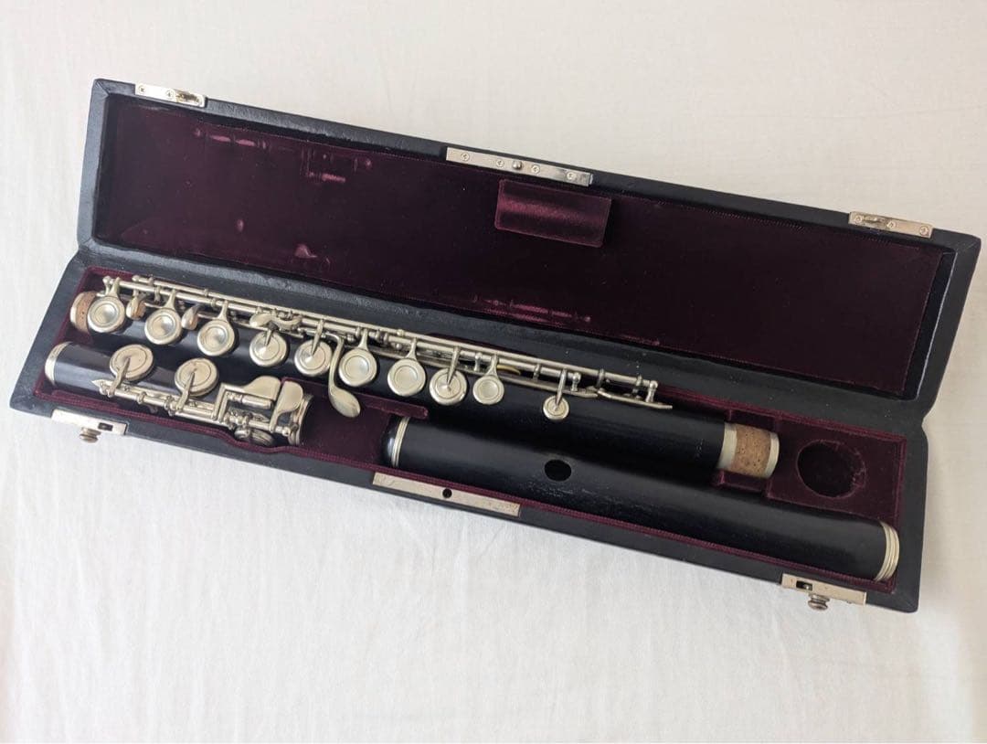 木製フルート　フランス　アンティーク