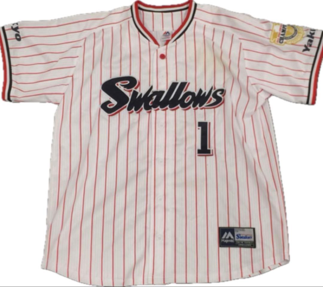 美品未着用、東京ヤクルトスワローズ　山田哲人優勝チャンピオン　ユニフォーム　L