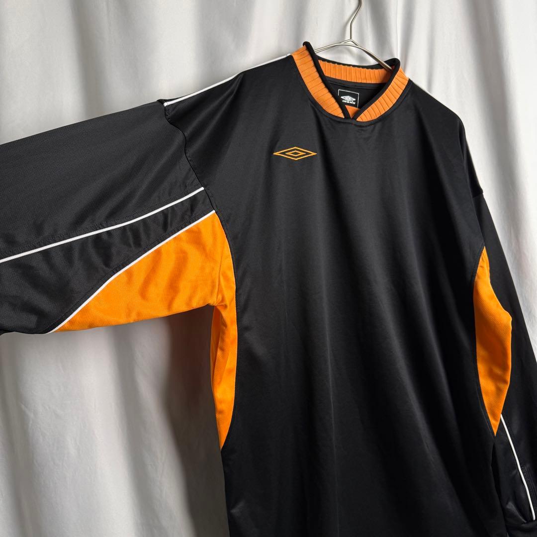 00s UMBRO ジャージ カットソー XL ブラック 黒 プルオーバー