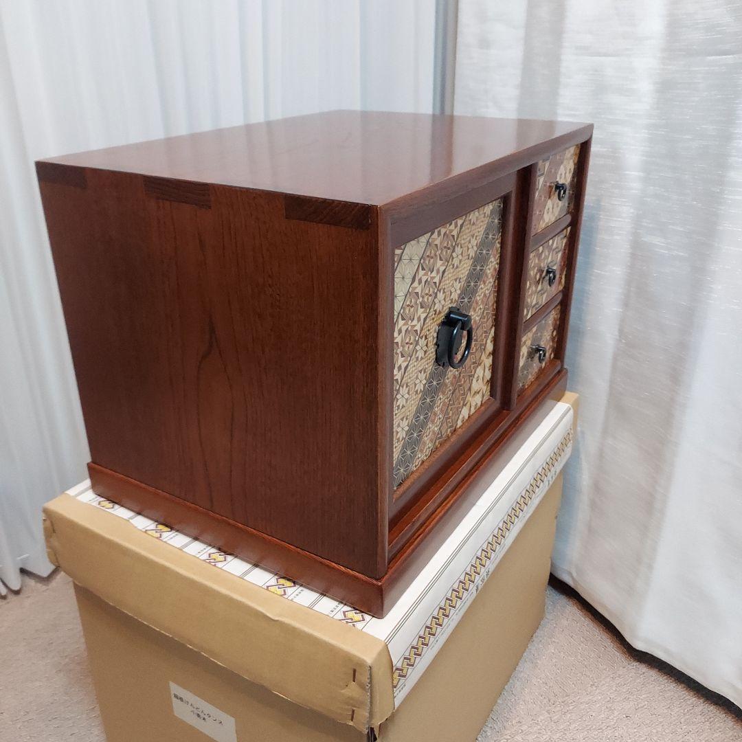 新品未使用　浜松屋　箱根寄木細工　引き出し　伝統工芸品　箱根けんどんタンス