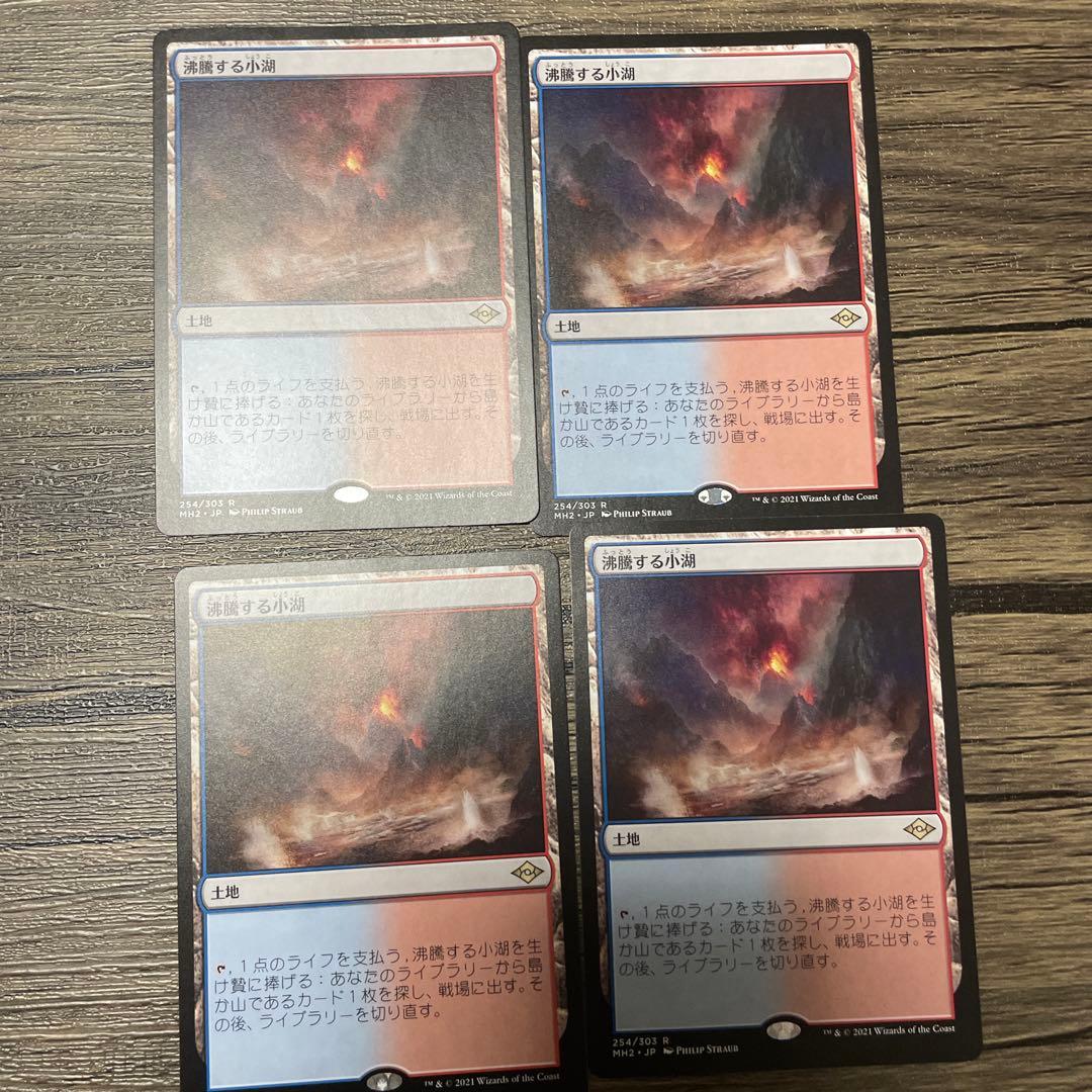 沸騰する小湖　日本語　4枚セット