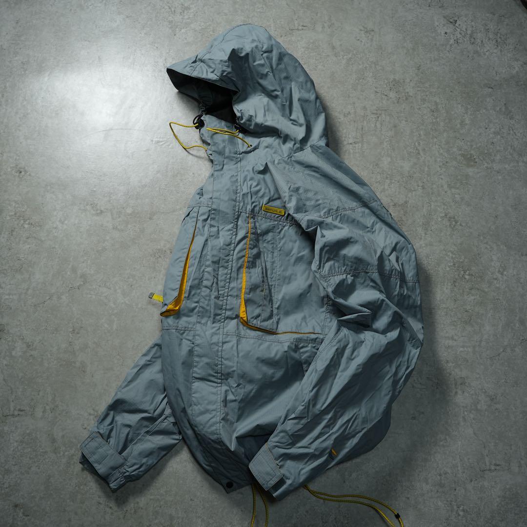 y2k ナイロンシェルジャケットシルバー テック系 archive 00s