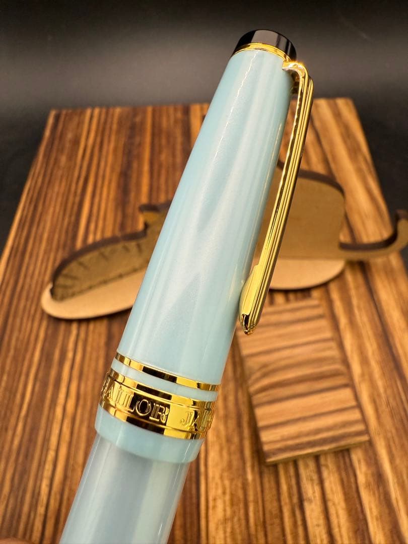 SAILOR 万年筆 四季織 雪月空葉 春空 美品 14K MF