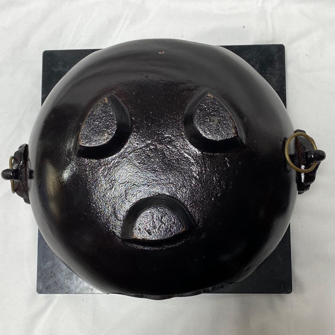 唐銅 鬼面風炉釜　コレクション用