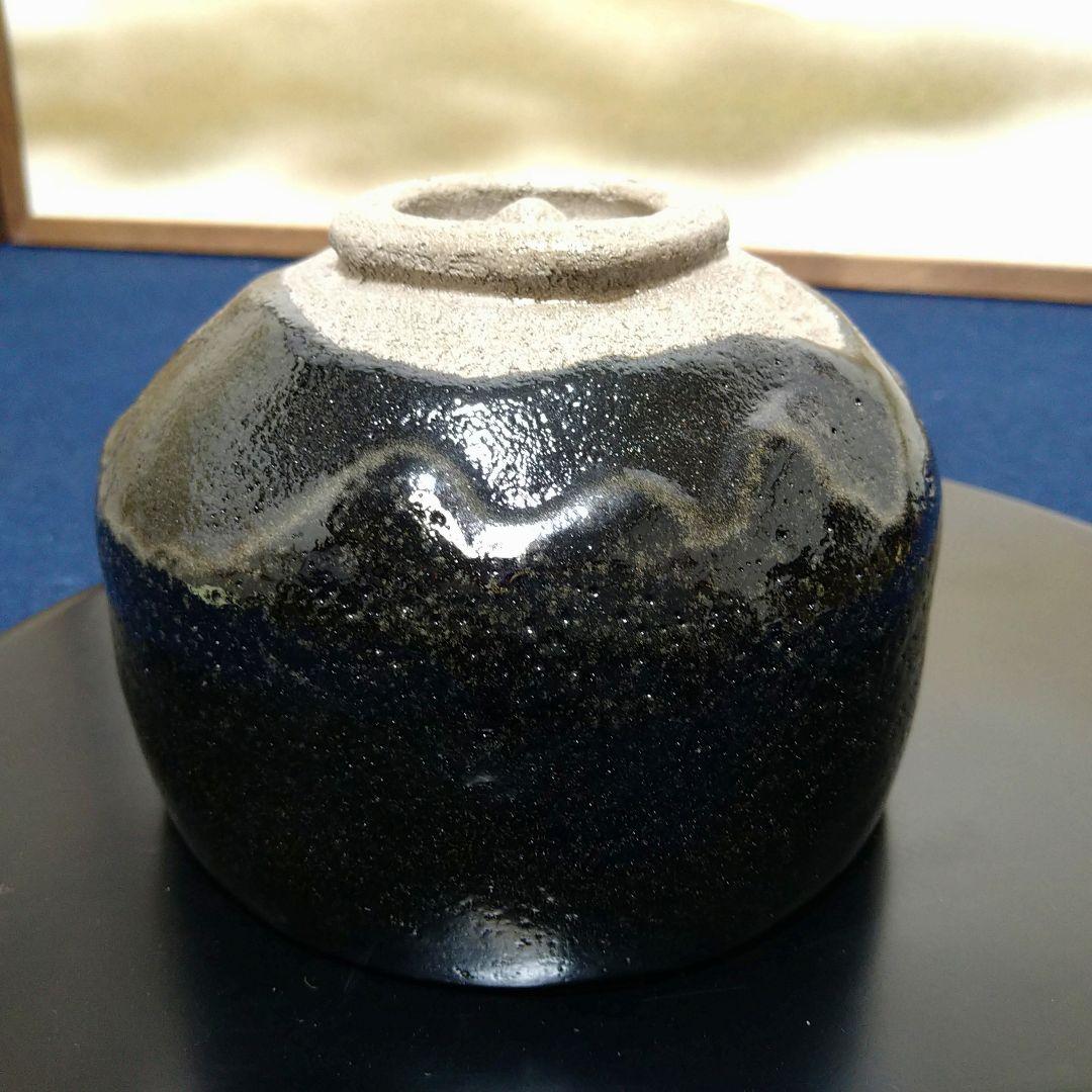 AG57 梅山窯 香野壮明 中村梅山 黒茶碗 共箱 作歴付 未使用 美品 茶道具