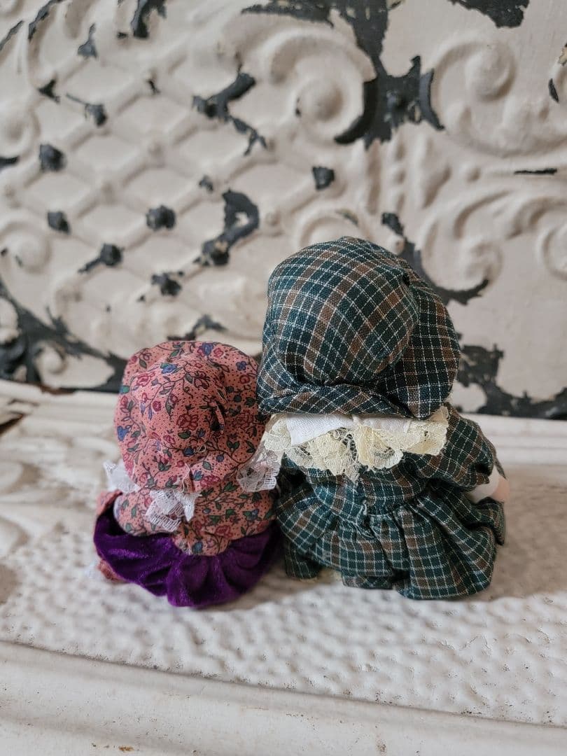 新品未使用　デッドストックヴィンテージ　ビスクドール　ミニョネット　２体セット