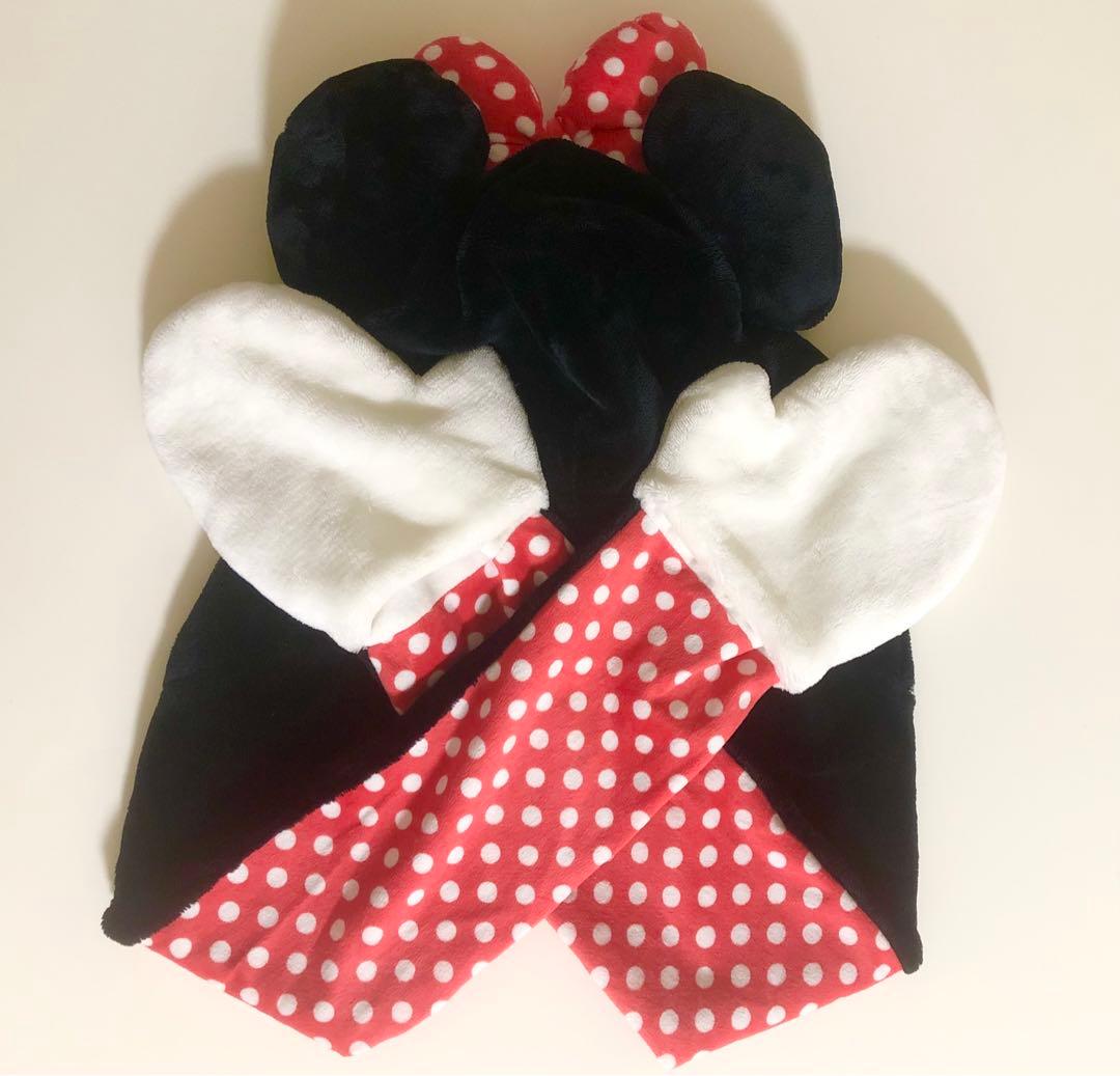 ディズニー　ミニー　ミニーマウス　マフラー　キャップ　ファンキャップ