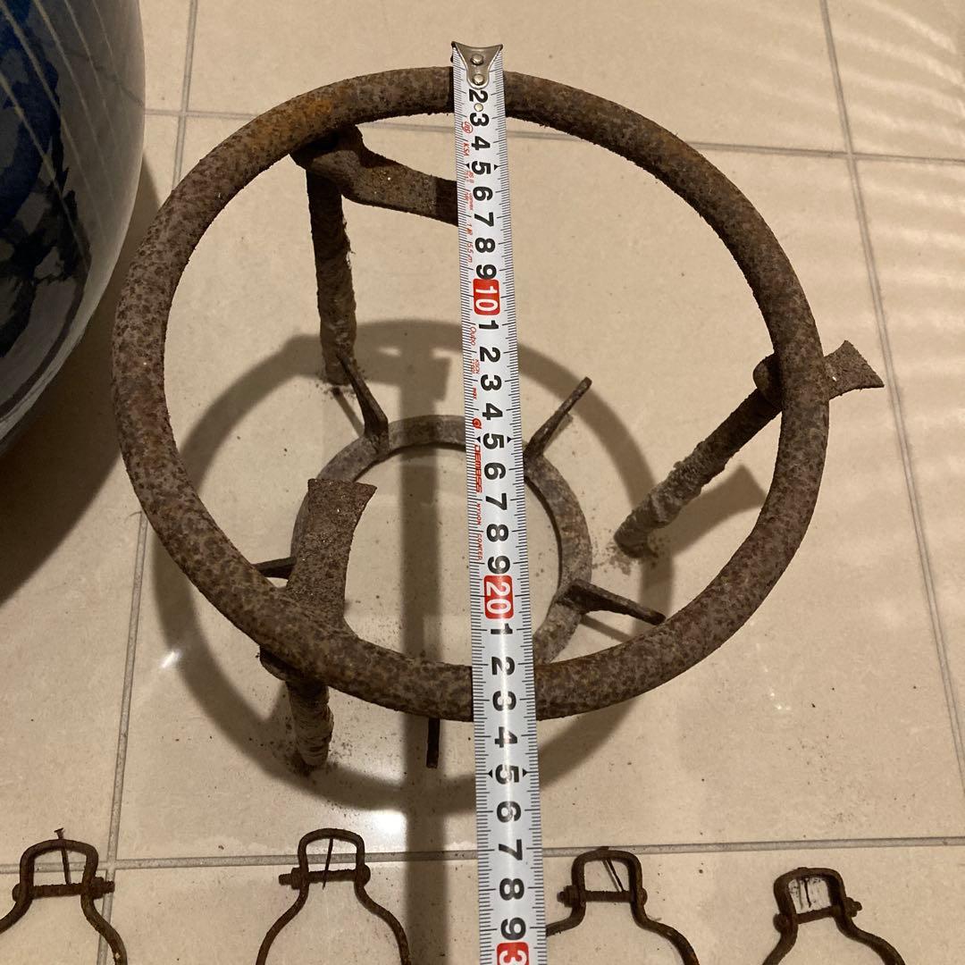 火鉢 五徳 蓋つき 大型 直径43センチ　昭和アンティーク