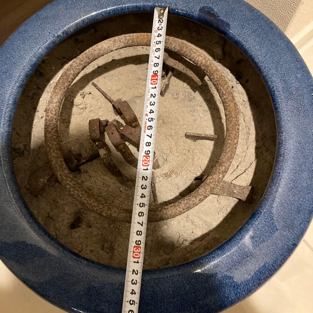 火鉢 五徳 蓋つき 大型 直径43センチ　昭和アンティーク