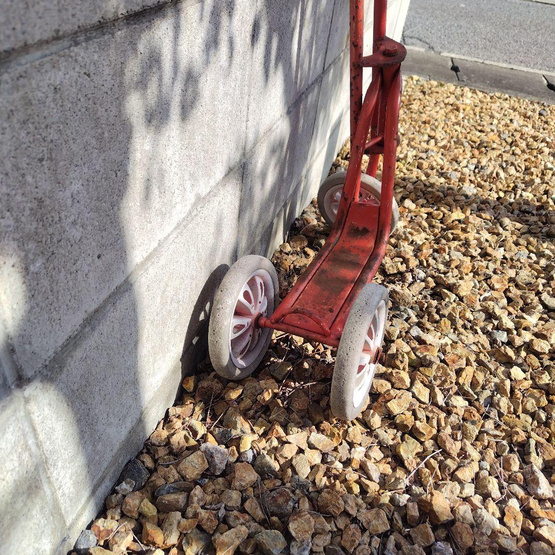 当時物 シャビー 三輪車 キックボード 昭和レトロ 棚