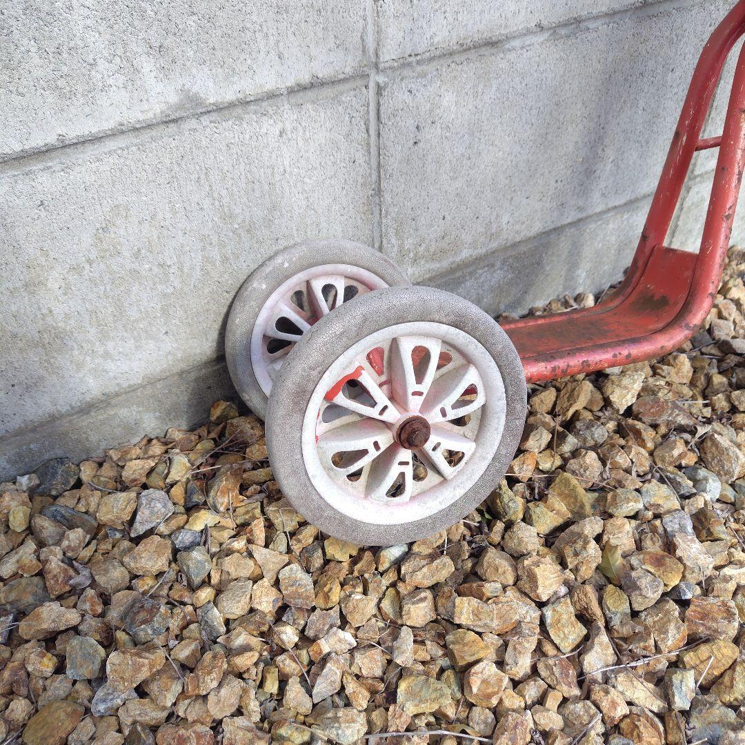 当時物 シャビー 三輪車 キックボード 昭和レトロ 棚