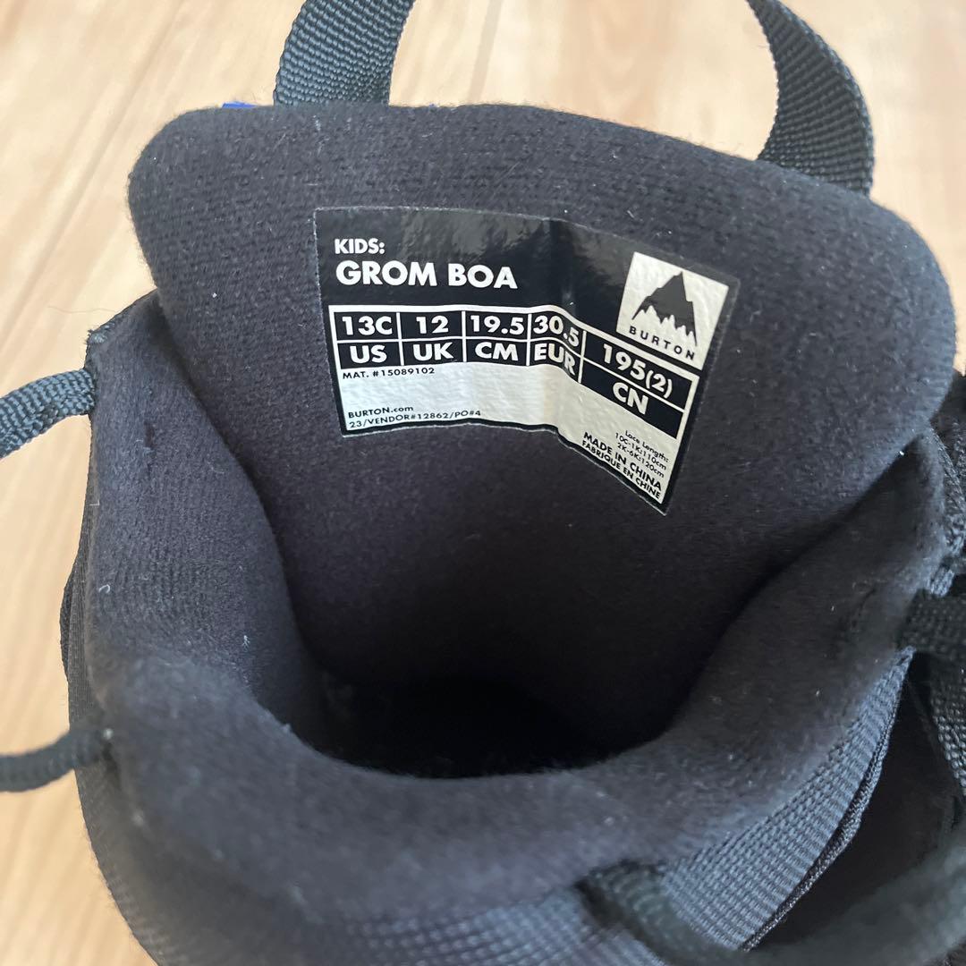 子ども用BURTONスノーボードブーツ19.5