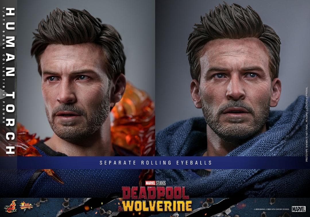 ホットトイズ 1/6デッドプール＆ウルヴァリン ヒューマン・トーチ MMS789